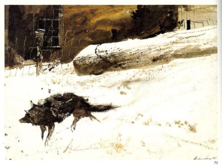 Andrew Wyeth - Wild Dog (study for groundhog day) - 1959